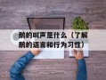 鹅的叫声是什么（了解鹅的语言和行为习性）