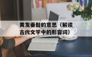 黄发垂髫的意思（解读古代文学中的形容词）