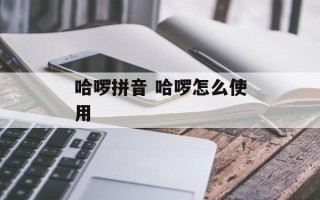 哈啰拼音 哈啰怎么使用