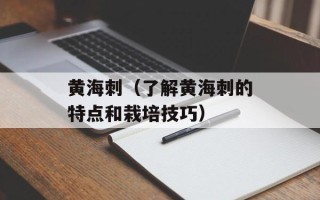 黄海刺（了解黄海刺的特点和栽培技巧）