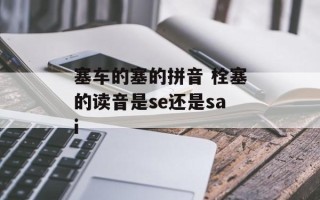 塞车的塞的拼音 栓塞的读音是se还是sai