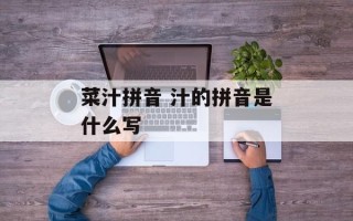 菜汁拼音 汁的拼音是什么写