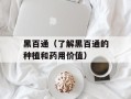 黑百通（了解黑百通的种植和药用价值）