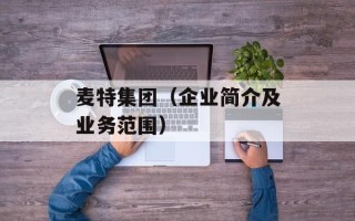 麦特集团（企业简介及业务范围）