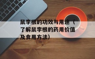 鼠李根的功效与用途（了解鼠李根的药用价值及食用方法）