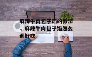 麻辣牛肉包子馅的做法，麻辣牛肉包子馅怎么调好吃