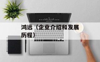 鸿远（企业介绍和发展历程）