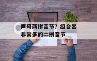 声母两拼音节？组合出非常多的二拼音节