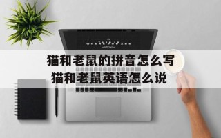 猫和老鼠的拼音怎么写 猫和老鼠英语怎么说