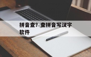 拼音查？查拼音写汉字软件