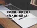 龙泉招聘（寻找优秀人才加入我们的团队）