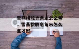 雪燕桃胶皂角米怎么煮，雪燕桃胶皂角米怎么煮才好