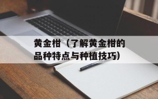 黄金柑（了解黄金柑的品种特点与种植技巧）