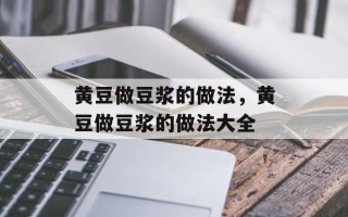 黄豆做豆浆的做法，黄豆做豆浆的做法大全