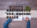 黑胡椒牛排的做法大全家常菜，黑胡椒牛排的做法大全集