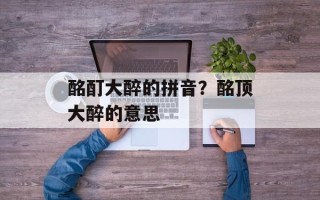 酩酊大醉的拼音？酩顶大醉的意思